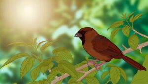 brown cardinal bird color