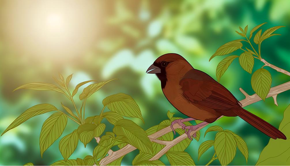 brown cardinal bird color