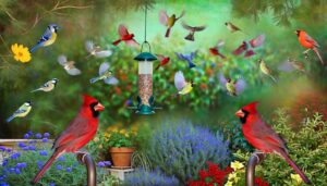 cardinal callers attract songbirds