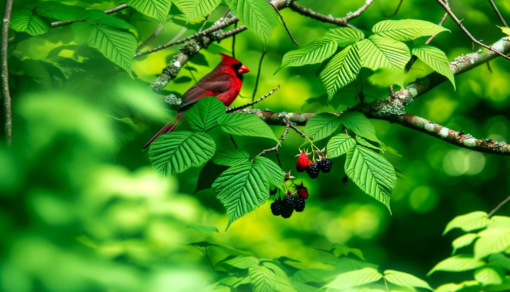 cardinal diet includes fruits