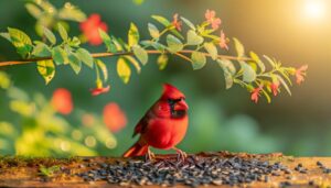 cardinals enjoy black seeds