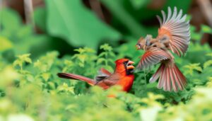 cardinals may exhibit aggression