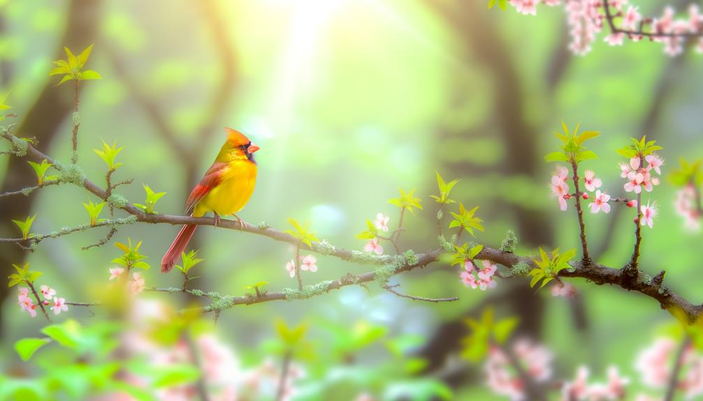 yellow cardinal gender identification